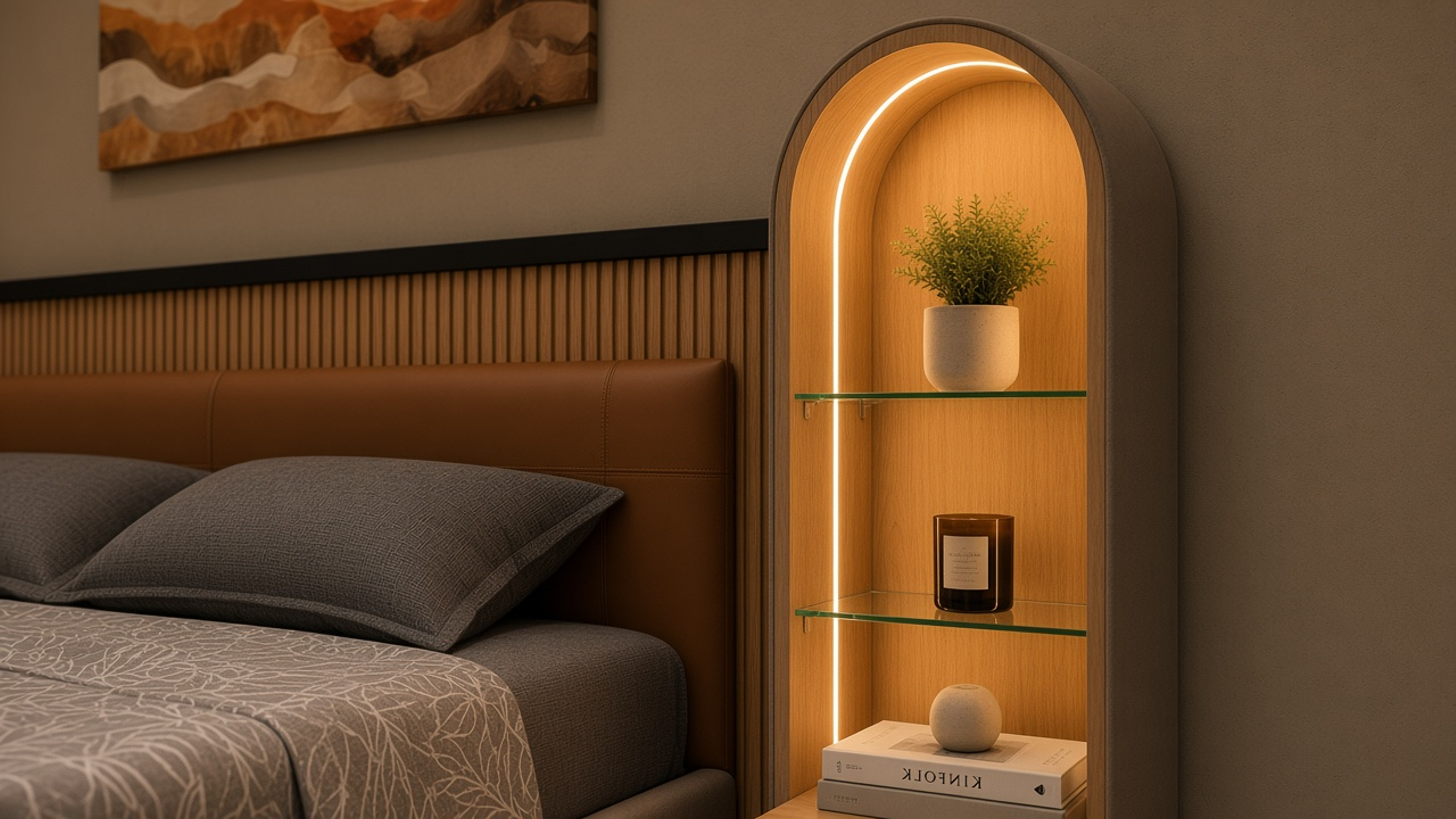 Bespoke bedroom interior by House of Kalaa